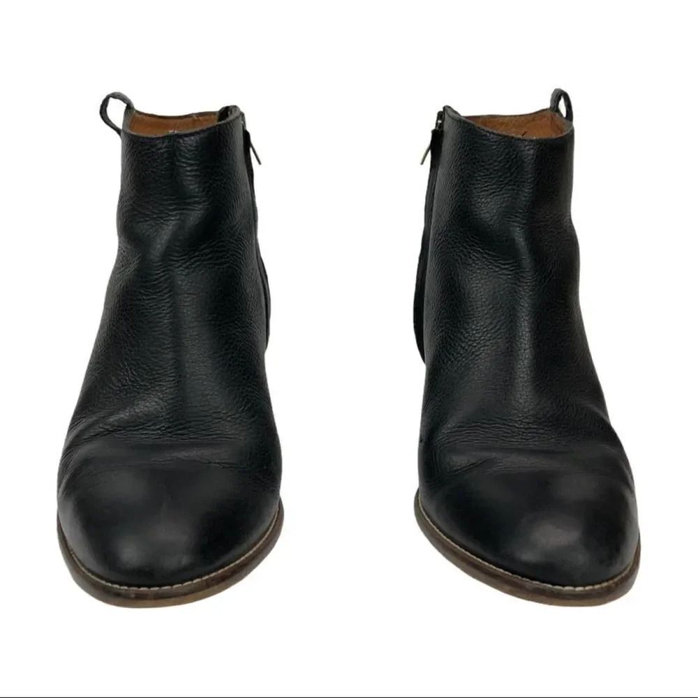 Madewell The Billie Ankle Black Leather Boots Botties Black Shoes 9.5 Casual